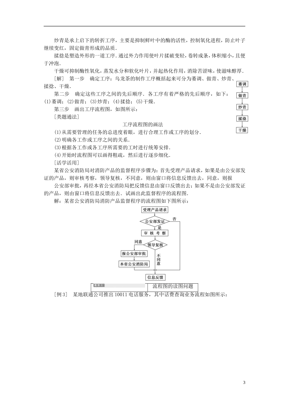 高中数学 第四章 框图学案 新人教A版选修1-2-新人教A版高二选修1-2数学学案_第3页