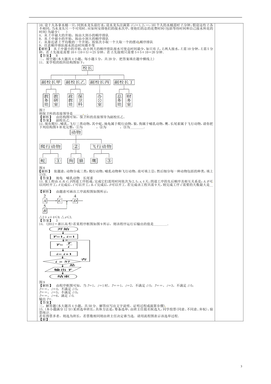 高中数学 第四章 框图学案3 新人教版选修1-2-新人教版高二选修1-2数学学案_第3页