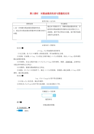 高中数学 第四章 指数函数、对数函数与幂函数 4.2.3 第2课时 对数函数的性质与图像的应用学案（含解析）新人教B版必修第二册-新人教B版高一第二册数学学案