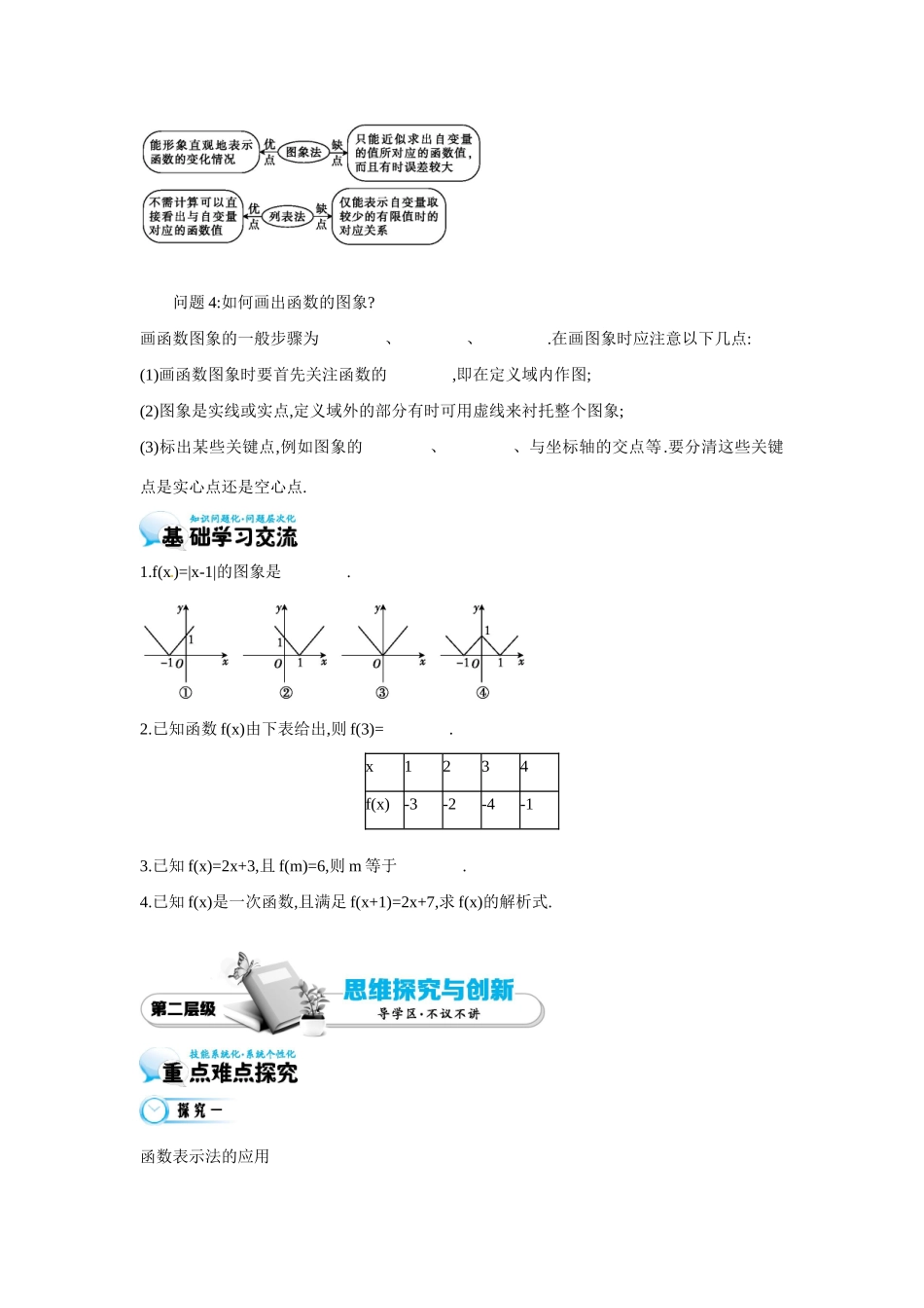高中数学 第二章《第2课时 函数的表示法》导学案 苏教版必修1-苏教版高一必修1数学学案_第2页