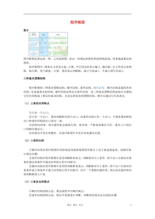 高中数学《程序框图》文字素材3 新人教B版必修3