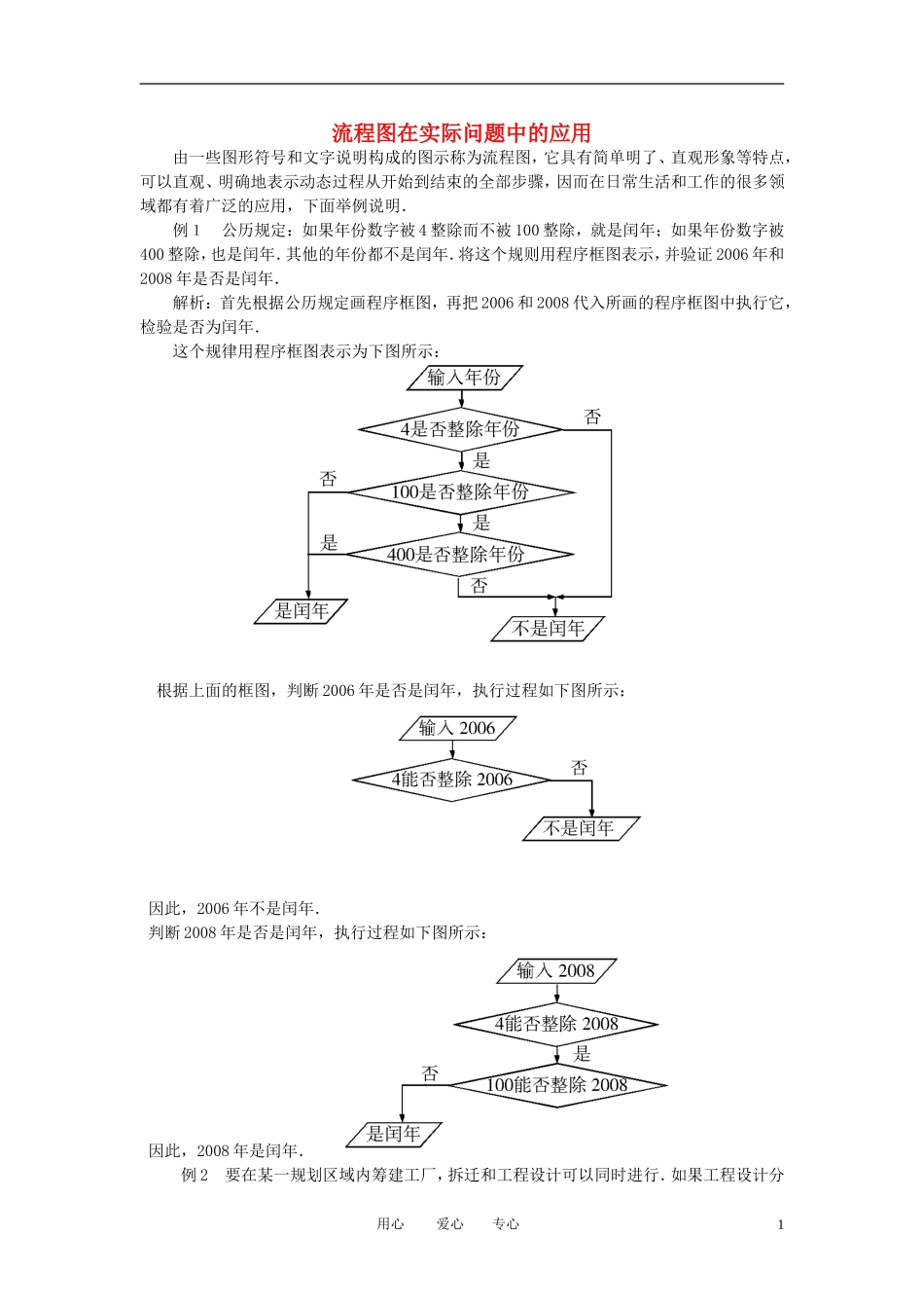 高中数学《流程图》文字素材2 新人教A版选修1-2_第1页