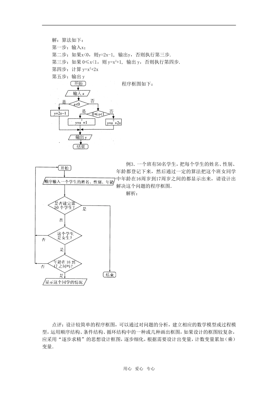 高中数学《流程图-三种算法结构》素材3 苏教版必修3_第2页
