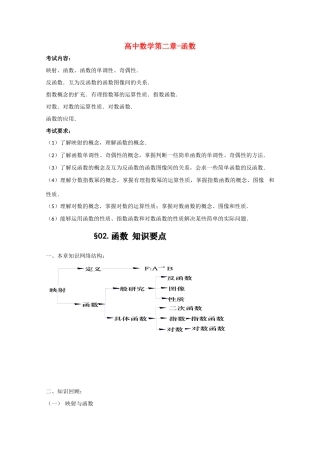 高中数学基础知识总结 第二章 函数