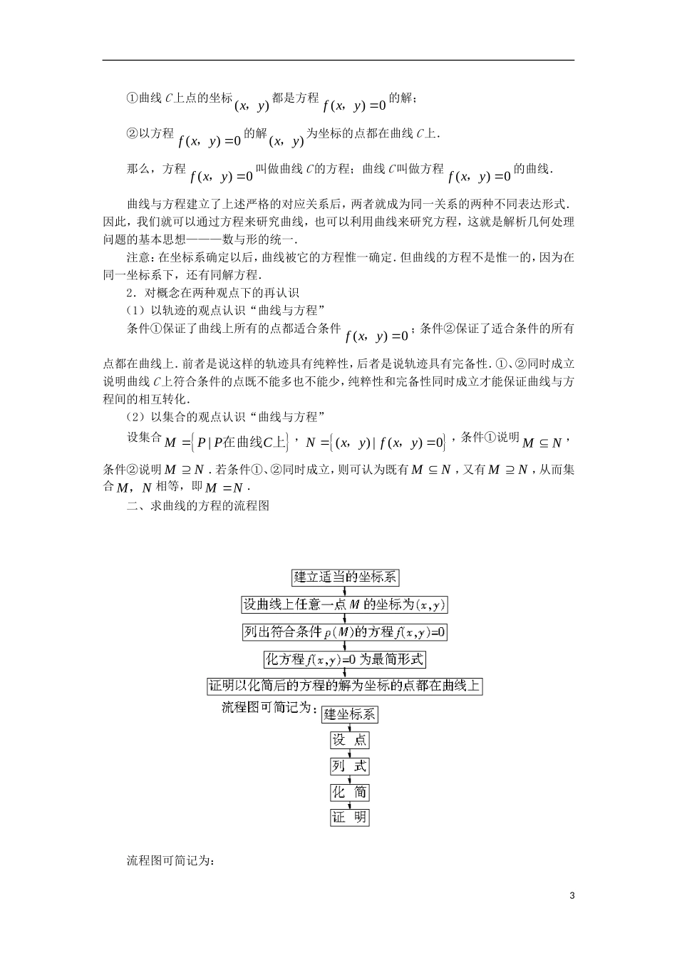 高中数学《曲线与方程》文字素材2 新人教A版选修2-1_第3页