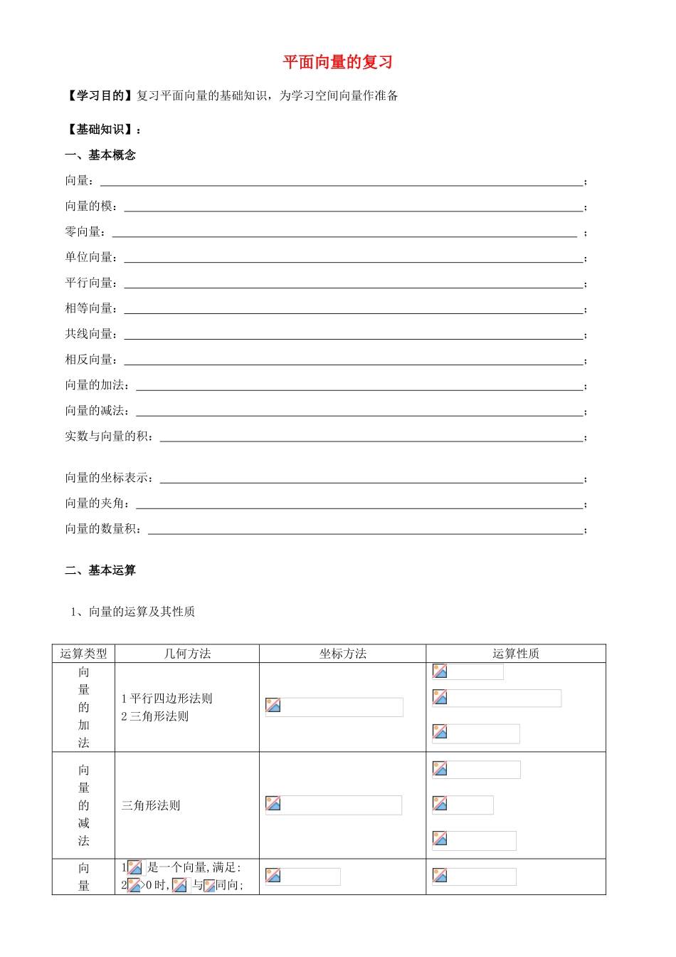 高中数学《空间向量与几何体》复习学案 新人教版_第1页