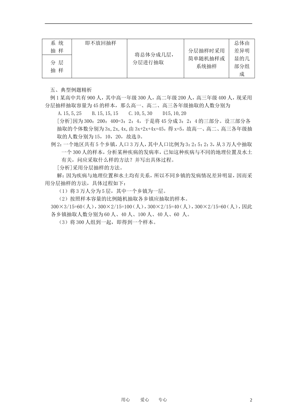 高中数学《随机抽样-分层抽样》文字素材5 新人教A版必修3_第2页
