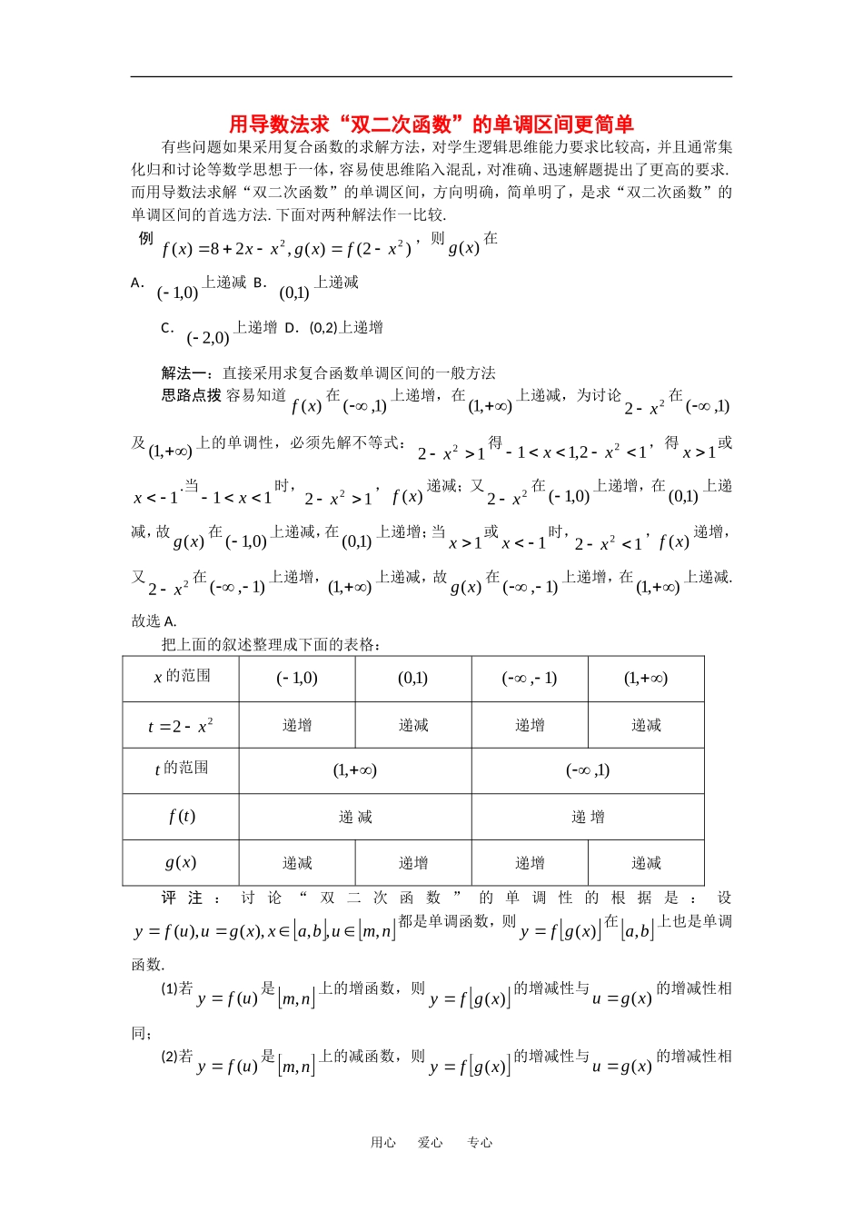 高中数学：1.3 导数在研究函数中的应用 素材（新人教A版选修2-2）_第1页
