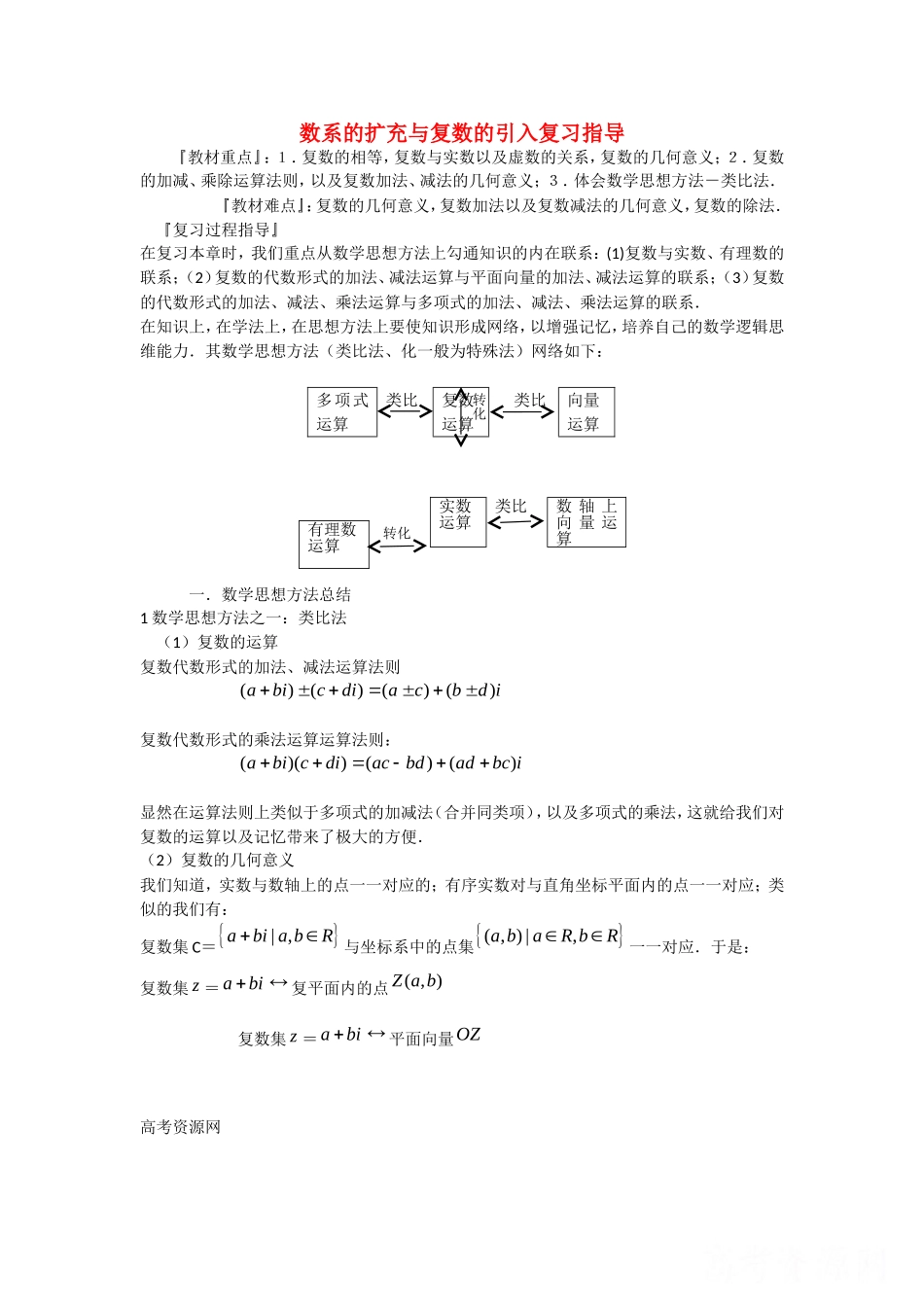高中数学：3.2《复数的四则运算》素材1（新人教B版选修1—2）_第1页