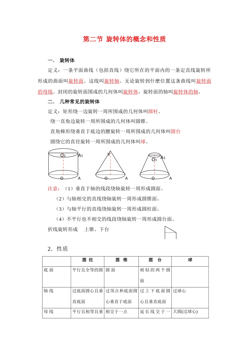 高中数学：15.3 旋转体的概念 学案（沪教版高三上）_第1页