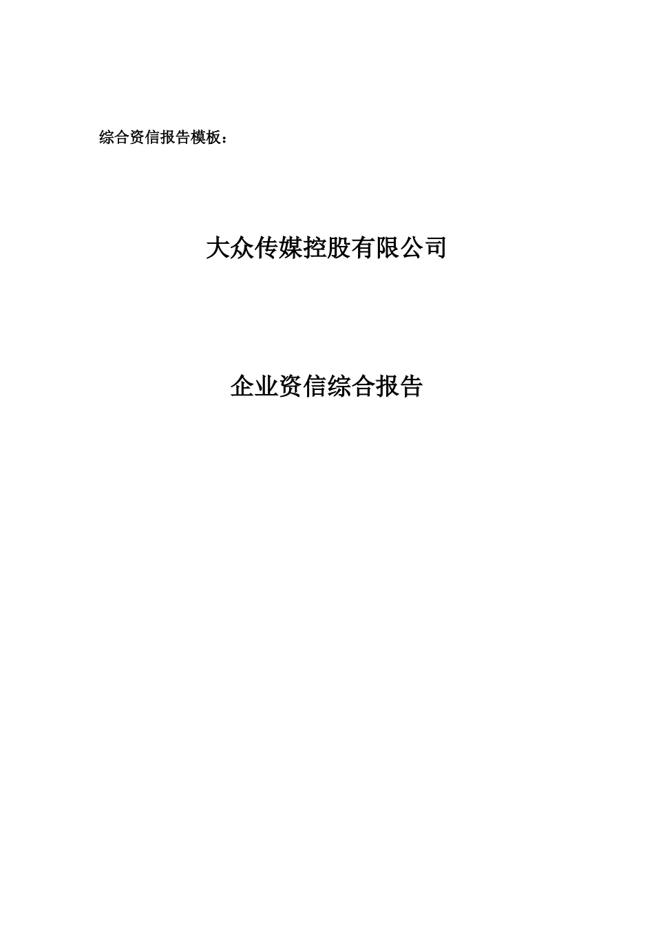 信用管理综合模板_第1页