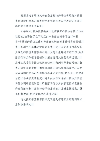 信访维稳排查报告