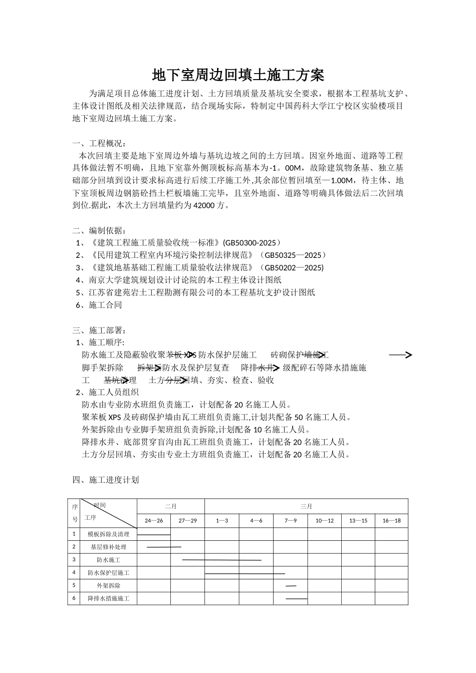 修改后地下室周边回填土施工方案_第1页