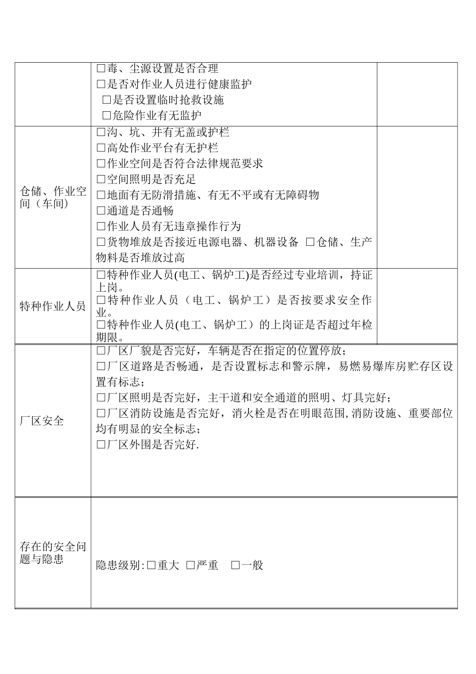 修改的-日常安全生产检查记录表_第2页