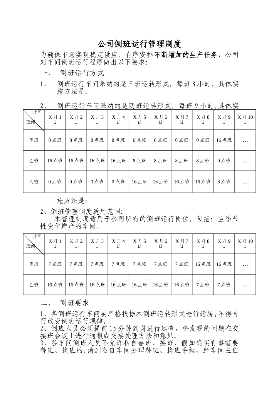 倒班运行管理制度_第1页