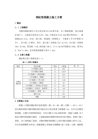 倒虹吸混凝土施工