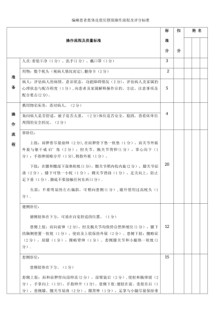 偏瘫肢体良肢位摆放流程及考核标准