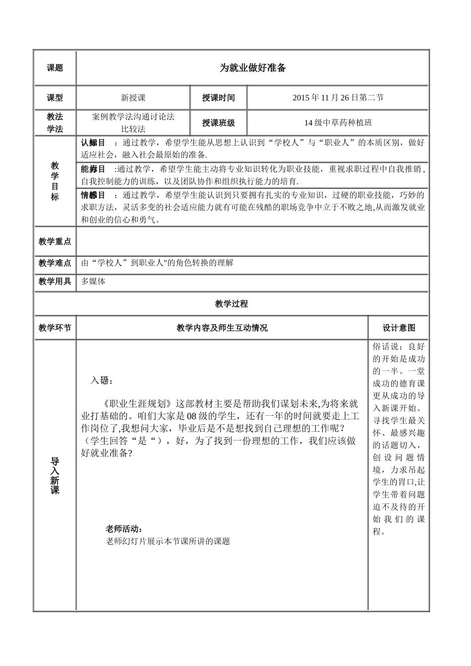 做好就业准备教案_第1页