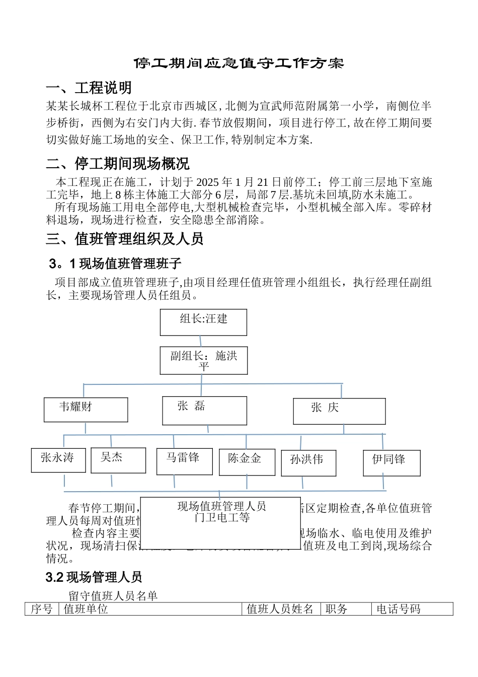 停工期间应急值守工作方案45038_第2页
