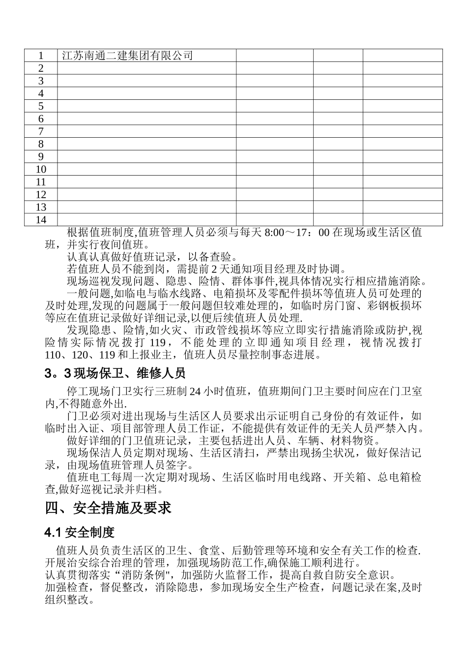 停工期间应急值守工作方案45038_第3页