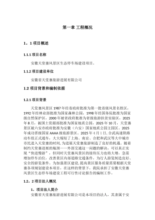 停车场开发可行性研究报告