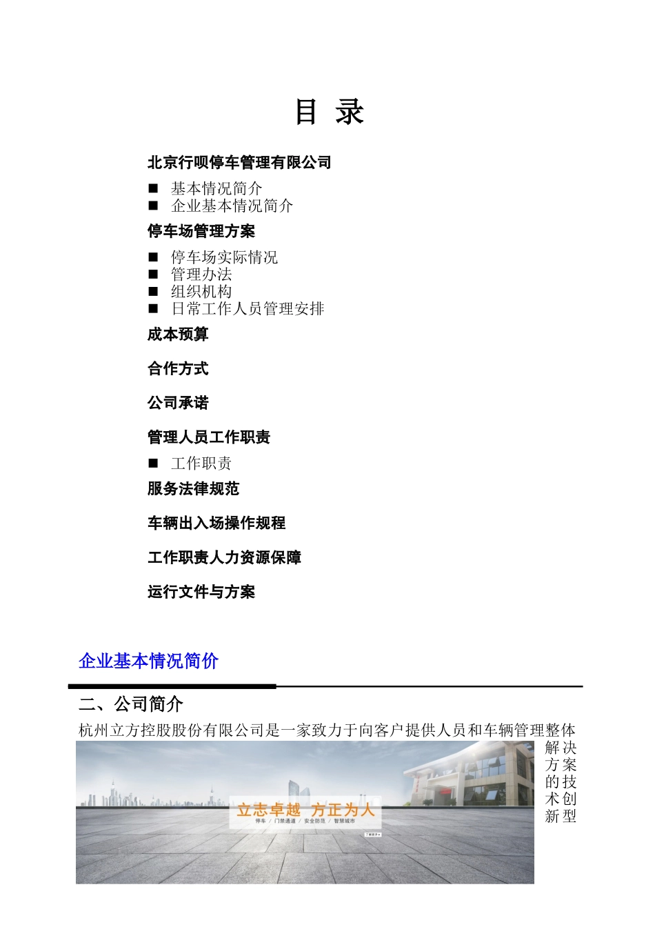 停车场管理方案模板_第2页