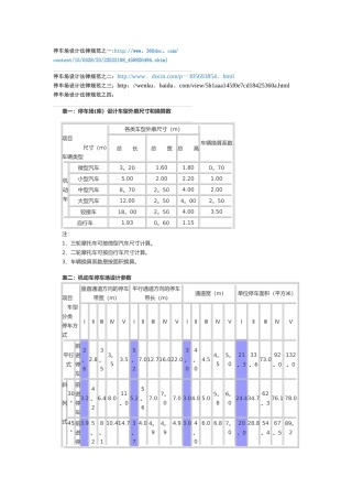 停车场设计规范