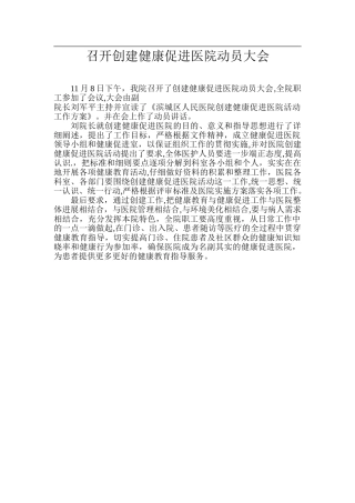 健康促进医院例会记录.doc