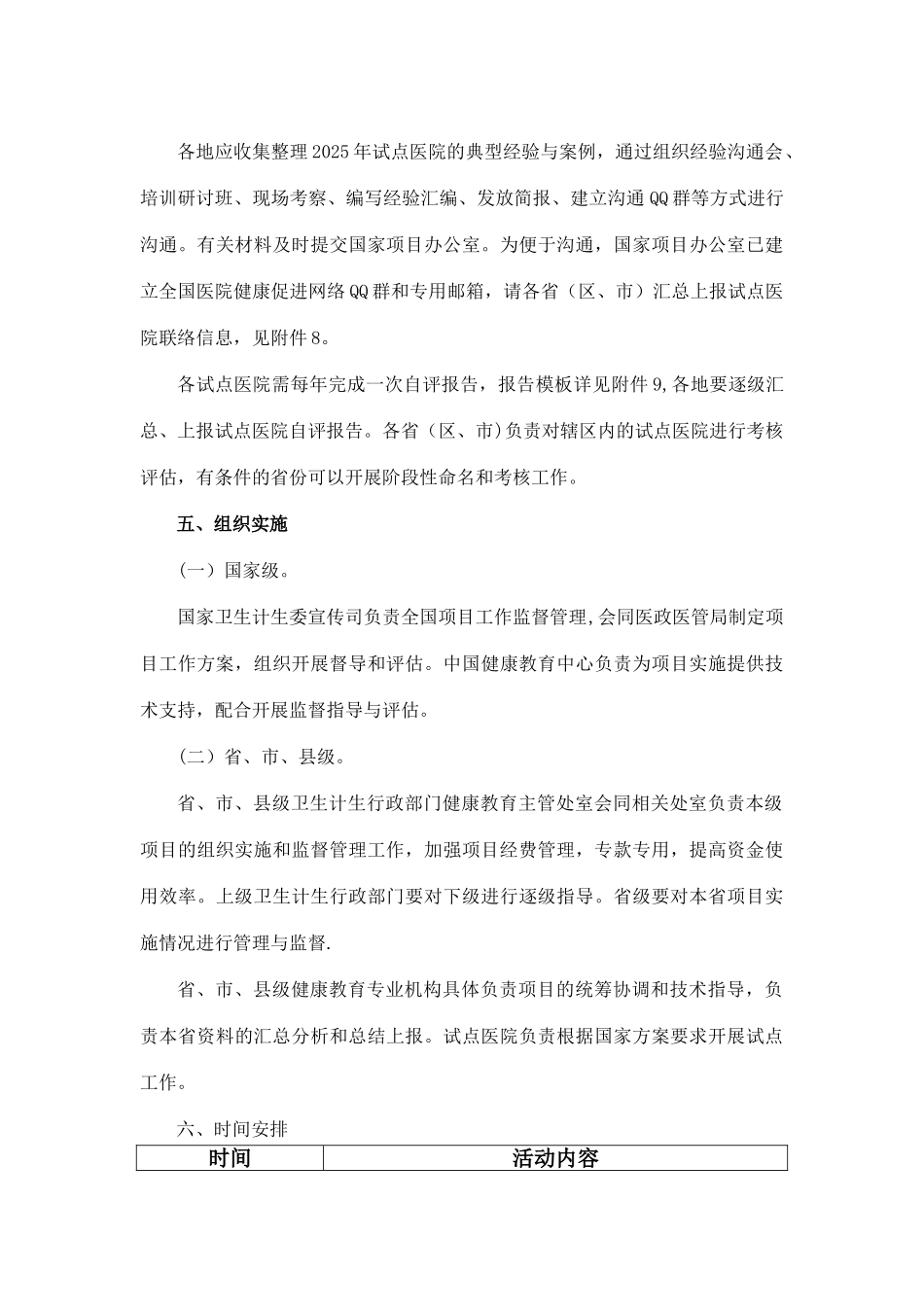 健康促进医院项目工作方案_第3页