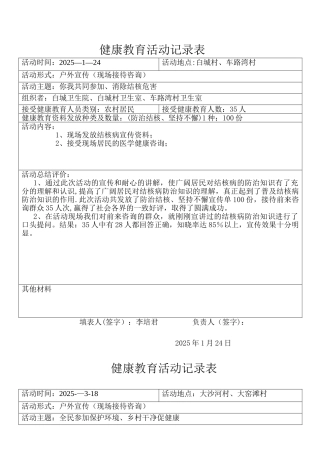 健康教育咨询活动记录表.2