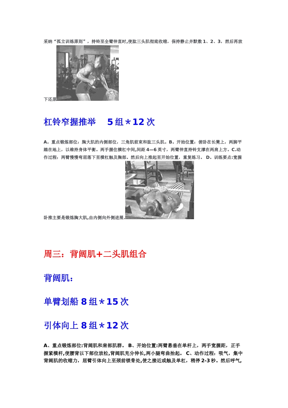 健身房一周全套训练计划-私人-教练_第3页