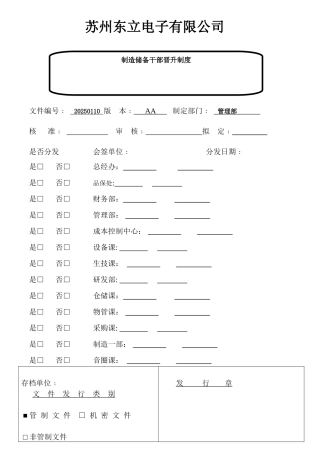 储备干部晋升制度