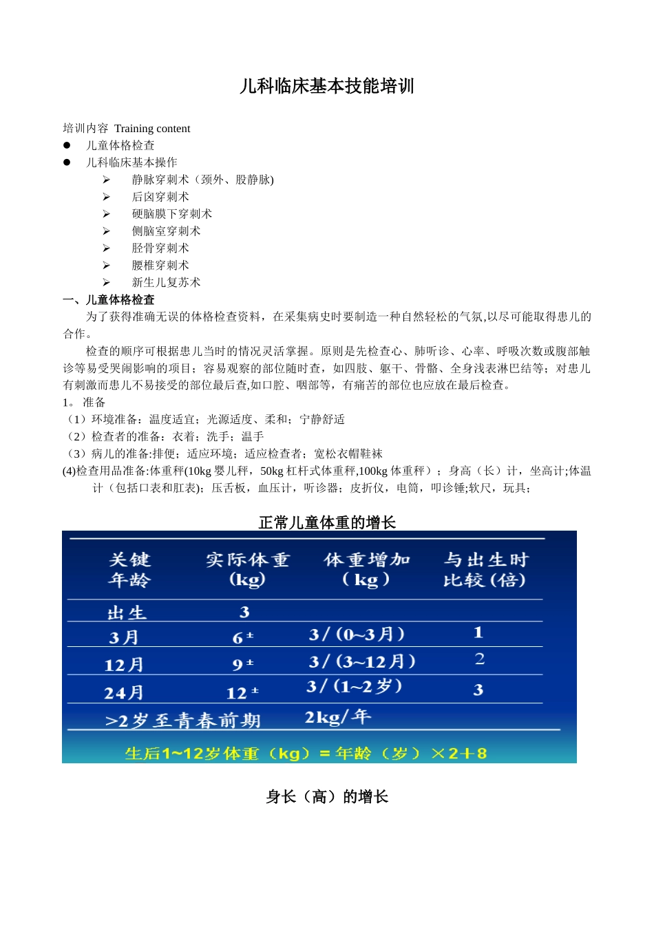 儿科临床基本技能培训_第1页