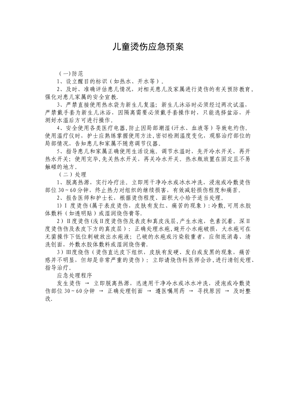 儿童烫伤应急预案_第1页