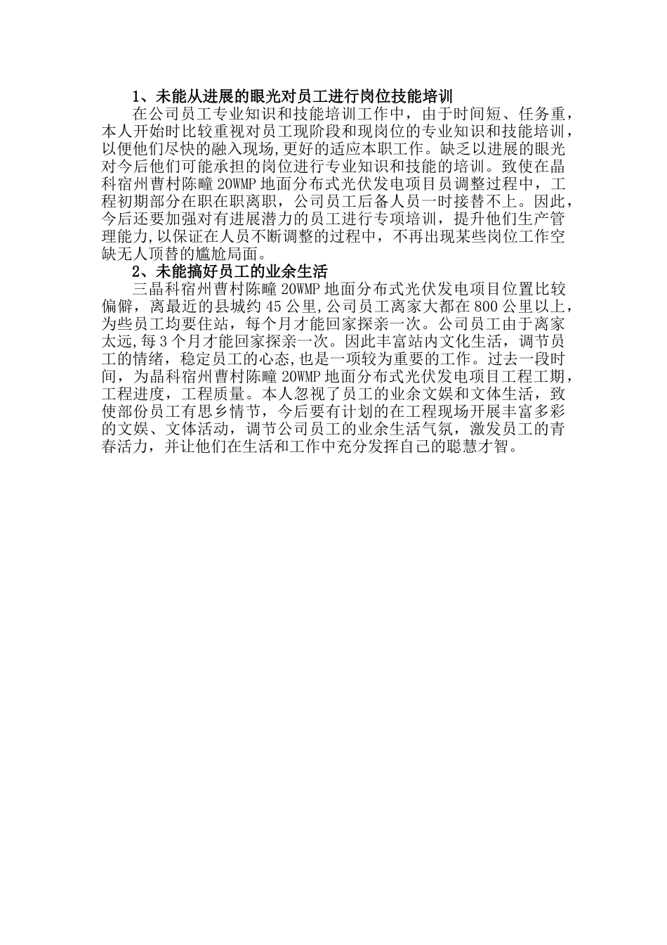 光伏电站总经理2025年个人总结_第3页