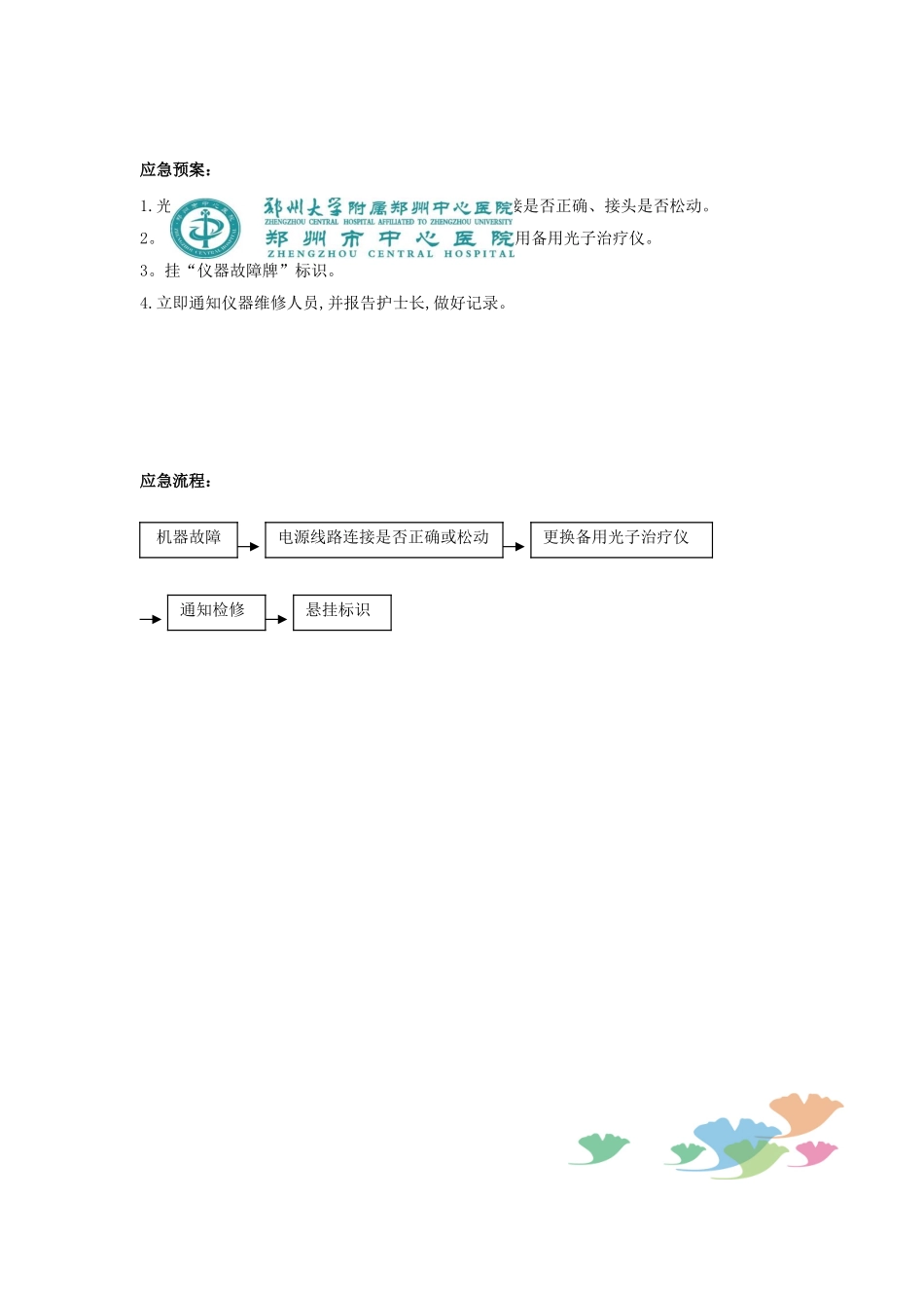 光子治疗仪-红光流程-注意事项-应急预案-流程_第2页
