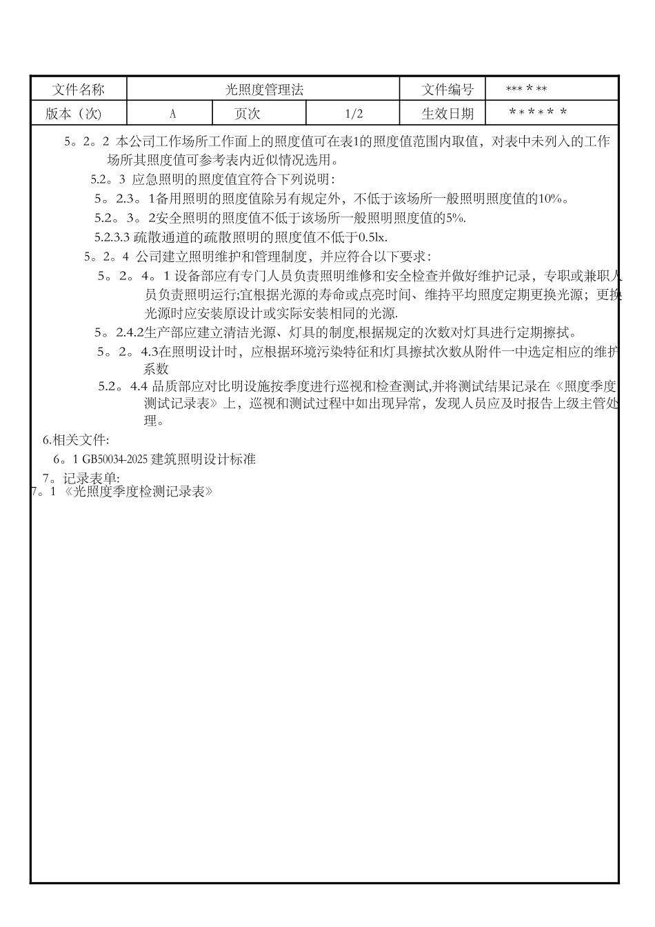 光照度管理规范_第2页