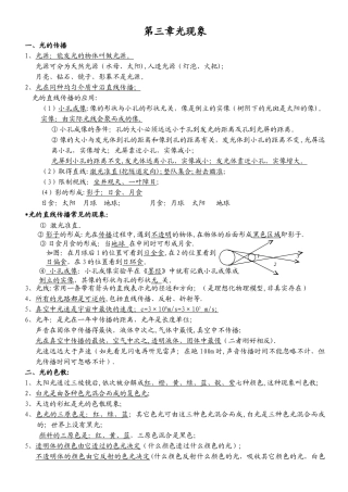 光现象知识点总结