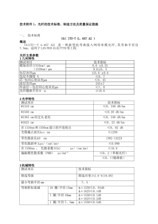 光纤综合性能表
