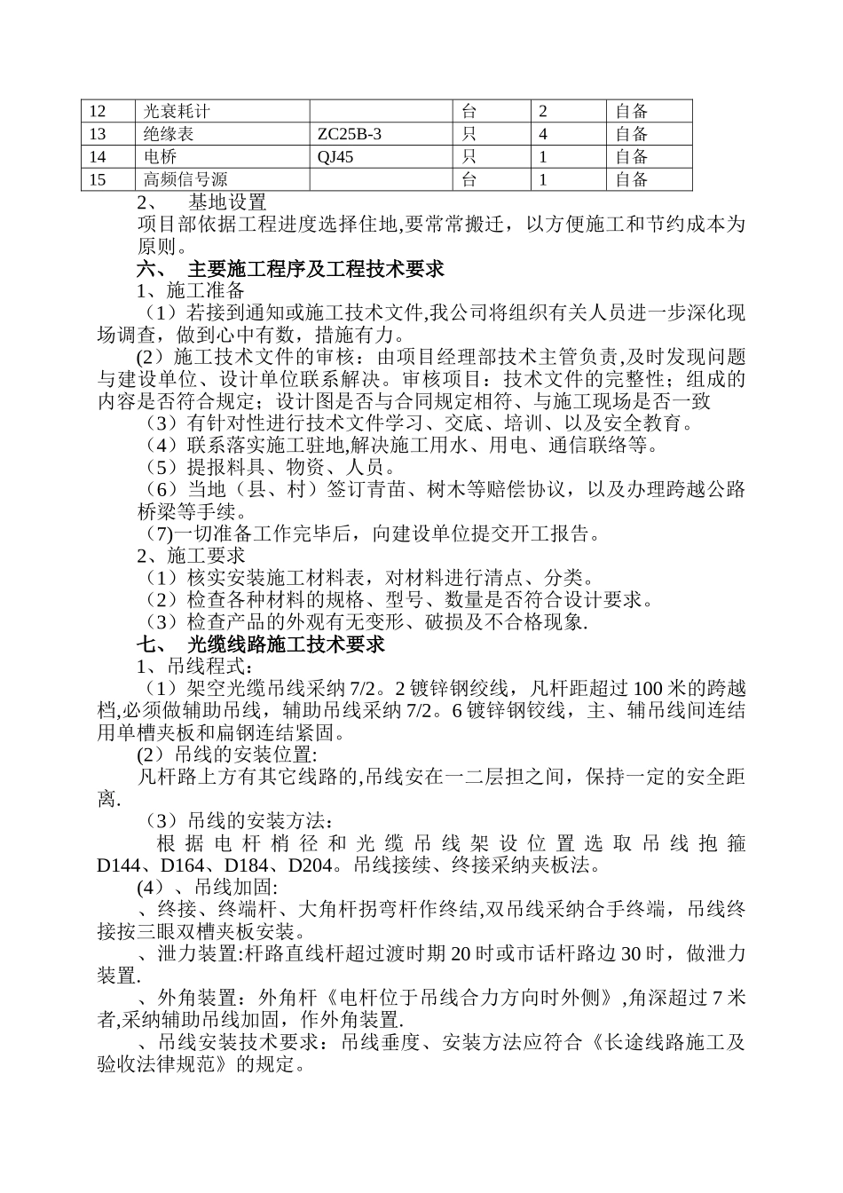 光缆线路施工组织设计_第2页