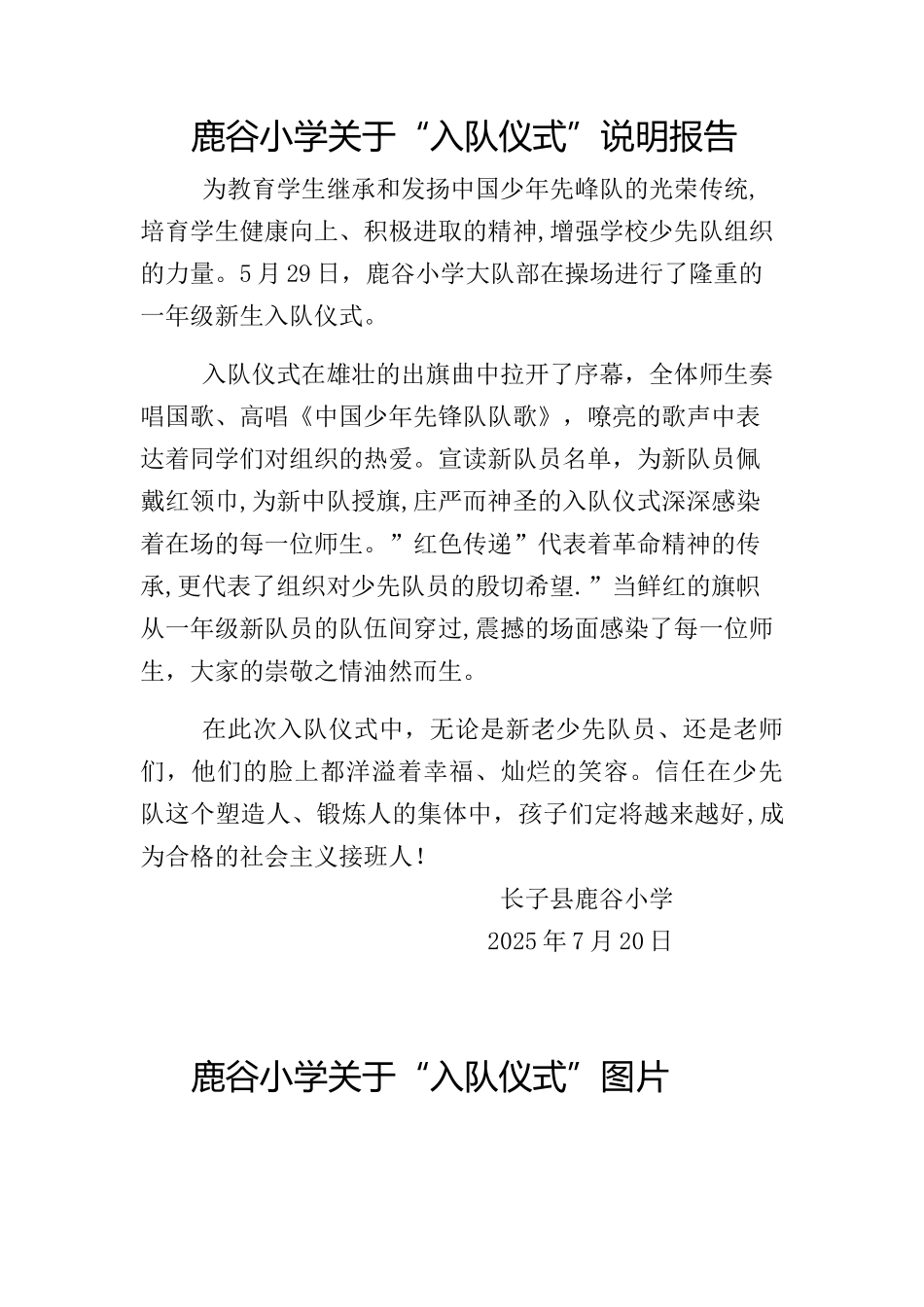 入队仪式说明报告_第1页