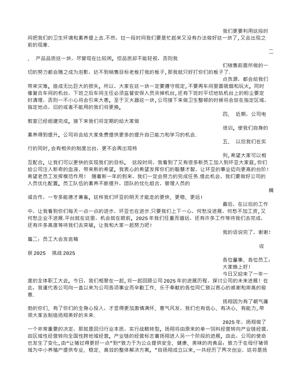 全体员工大会发言稿_第2页