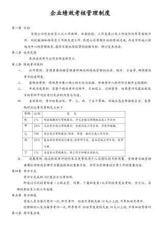 全唐员工绩效考核制度