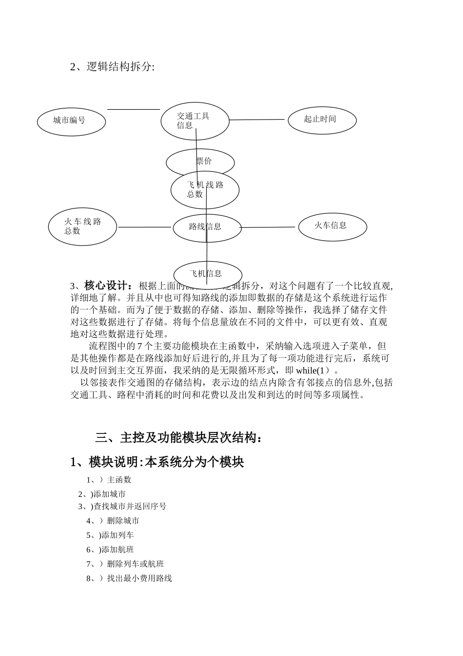 全国交通咨询模拟系统实验报告_第3页