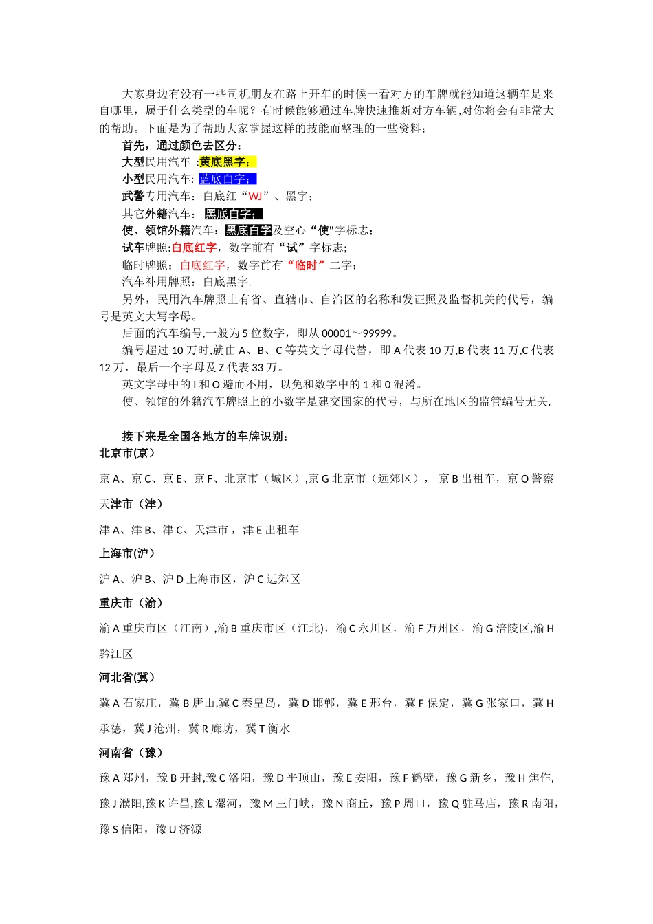 全国各地车牌识别_第1页