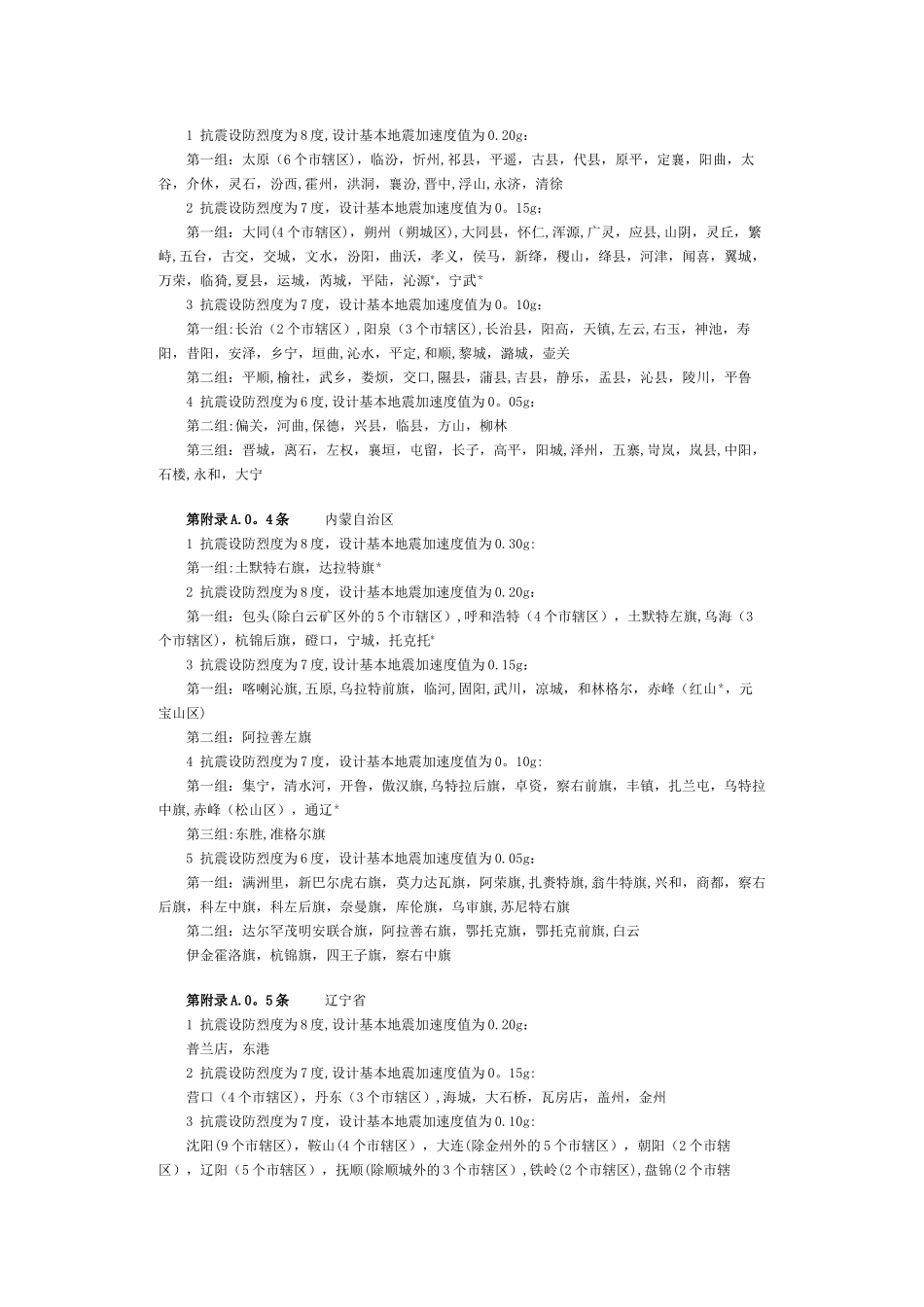 全国地震烈度数值表及烈度图44570_第2页