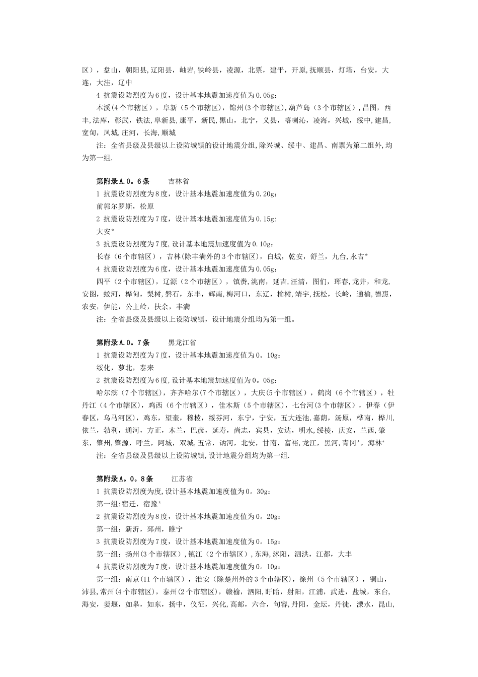 全国地震烈度数值表及烈度图44570_第3页