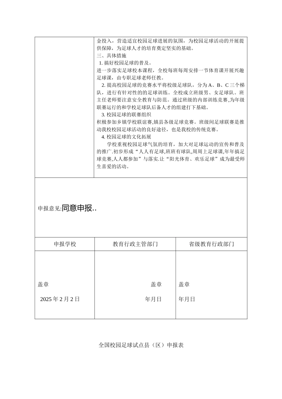 全国校园足球特色学校申报表_第3页