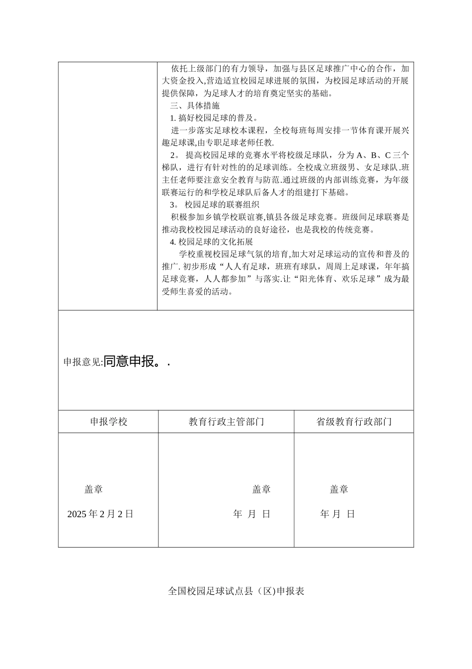 全国校园足球特色学校申报表09271_第3页