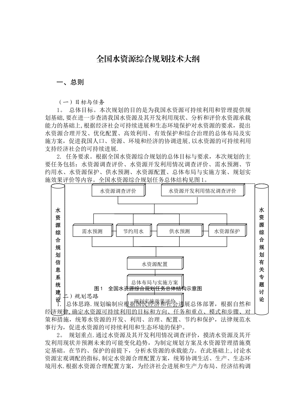 全国水资源综合规划技术大纲_第1页